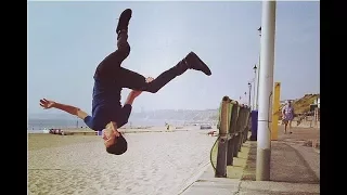 Tom Holland does Back Flips