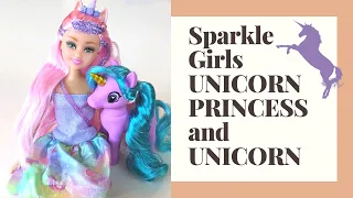 Sparkle Girls UNICORN PRINCESS  and Sparkle Girls Purple UNICORN by Zuru Toys