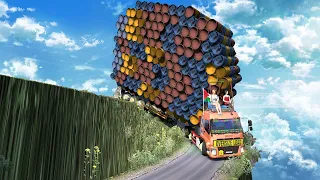 Overloaded Trailer - the most dangerous road | Euro Truck Simulator 2