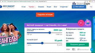 Mycredit как оформить первый кредит на карту, потребительский тест от SravniZajm