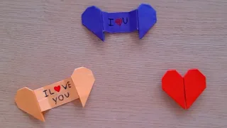 كيفية صنع قلب من الورق بداخله رسالة|| صنع اشياء بالورق || اعمال يدوية مع DIY CRAFT FATI