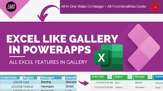 Editable Excel like Gallery in PowerApps || Freeze columns like Excel in PowerApps Gallery