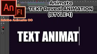 Animate Text Reveal Animation (Style-1) Adobe Animate CC Tutorials