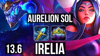 AURELION SOL vs IRELIA (MID) | 73% winrate, 12/3/11, Godlike | KR Master | 13.6