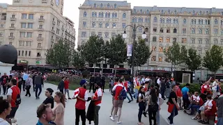 UEFA Europa League final Baku 2019 - the Arsenal fan zone in the city center 3,5 hour prior to kick