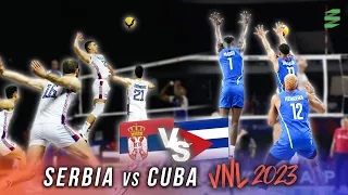 Serbia vs Cuba | VNL 2023 Anaheim Volleyball Highlights