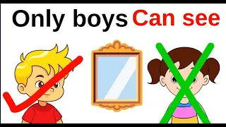 Only BOYS can see something in the mirror (girls... don't try it!)