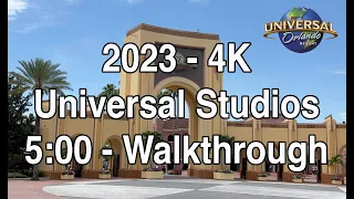 2023 Universal Studios - 5:00 Walkthrough - 4K