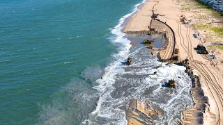 Beach Reclamation | Sand Dredging 4K Drone View (2023)