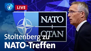 NATO-Generalsekretär Stoltenberg informiert über das Treffen der Verteidigungsminister:innen