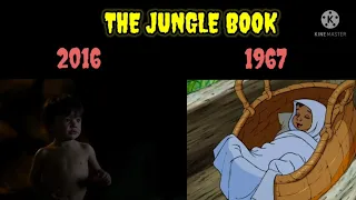 The Jungle Book/Mowgli fight with Monkeys/Side by Side Comparison