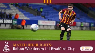 MATCH HIGHLIGHTS: Bolton Wanderers 1-1 Bradford City