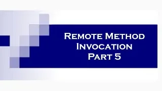 RMI (Remote Method Invocation) Part 5