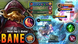 SAVAGE & MANIAC! 30 Kills Bane Full Magic Build, Insane One Hit DMG - Build Top 1 Global Bane ~ MLBB