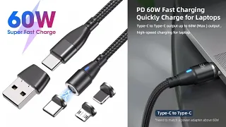 AUFU 60W Magnetic fast charging and data cable