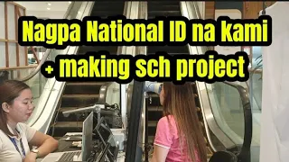 PHILIPPINES NATIONAL ID  time 🇵🇭 + making school project din. #chassquadchannel #davaocity #vlog