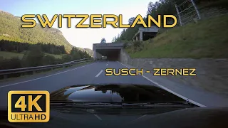 Driving in Switzerland (Susch to Zernez) TransAm V8 - 4K 2019