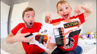 Father & Son FARTHEST NERF GUN EVER! / Up To 120 Feet!