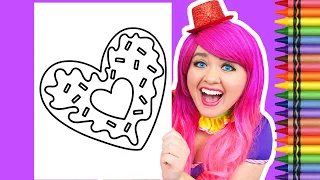 Coloring a Heart Donut | Valentine's Day