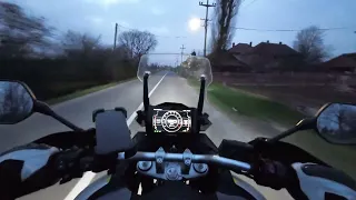 CFMOTO 800 MT Touring (RAW Sound) - A winter ride at dusk