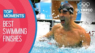 Top 10 Swimming Finishes ever! | Top Moments