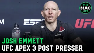 Josh Emmett wants a push from the UFC and respect from the media | UFC Apex 3 Post-Fight Presser