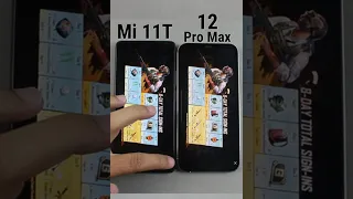 Mi 11T vs 12 Pro Max PUBG MOBILE TEST - iOS 15.0.2 Pubg Test | Random Videos on Internet #Short