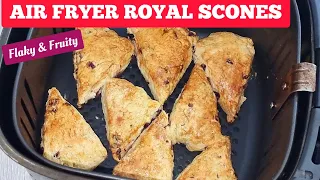 BEST EVER AIR FRYER FRUIT SCONES. HOW TO MAKE HOMEMADE SCONES FROM SCRATCH