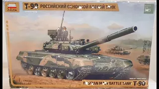 Сборка модели российского основного боевого танка Т-90 "ЗВЕЗДА" 1/35. 2 этап.