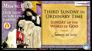 Our Lady of Sorrows Parish | January 22, 2023, 5:30PM | Third Sunday in Ordinary Time