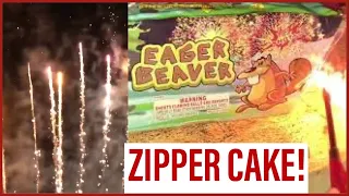 INSANE ZIPPER CAKE FIREWORK!! (lighting fireworks)