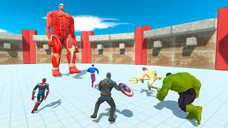 Colossal Titan vs Superheroes - Animal Revolt Battle Simulator