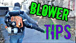 Blower techniques for leaf removal - Backpack blower tips - How to use a backpack blower