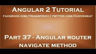 Angular router navigate method