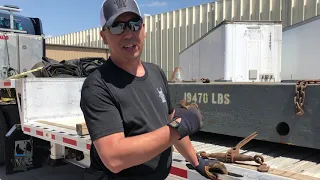 Truck Driver Skills -- How to Chain A Load -- Throwing Iron