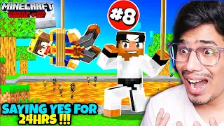 SAYING YES TO JACK FOR 24Hrs In Minecraft HARDCORE😰 *GONE WRONG*