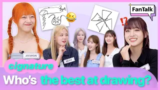 FanTalk with cignature: Members try drawing on each other's backs and the result is…