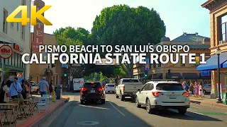 [4K] Driving Pacific Coast Highway - Pismo Beach to San Luis Obispo, California, USA, Travel, 4K UHD