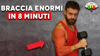 BICIPITI E TRICIPITI ENORMI IN 8 MINUTI - scheda palestra