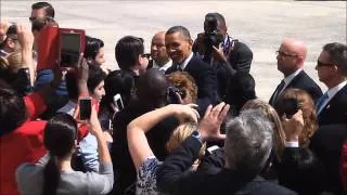 President Obama Arrival At JFK Airport