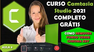 Curso Camtasia Studio Completo Grátis Aula 8 Como remover fundo verde Chroma Key no Camtasia Studio