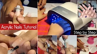 Acrylic Nail Tutorial Step by Step - How To do Acrylic  Nails For Beginners...