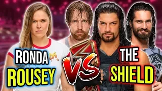 Ronda Rousey vs. The Shield (Roman Reigns & Seth Rollins & Dean Ambrose)