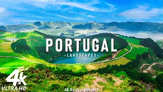 FLYING OVER THE PORTUGAL - 4K UHD   Relaxing Music Along With Beautiful Nature Videos - 4K Video HD