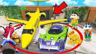 GTA 5 : Anything FRANKLIN Can Fit In The Circle SHINCHAN will Pay For it in GTA 5! (GTA 5 mods)