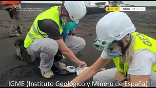 Mirador Llano del Jable. Cartografía y muestreo del material eyectado (25/9/21) IGME-CSIC