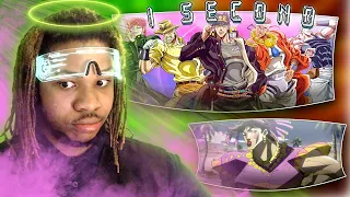 REACTING to 1 SECOND from EVERY JOJO'S BIZARRE ADVENTURE EPISODE!!!