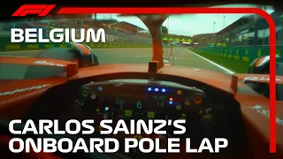 Carlos Sainz's Onboard Pole Lap | 2022 Belgian Grand Prix | Pirelli