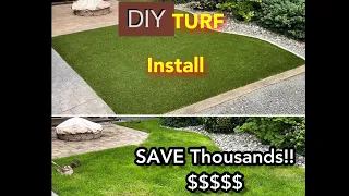 DIY Turf/Artificial Grass Install - Save THOUSANDS!! $$$