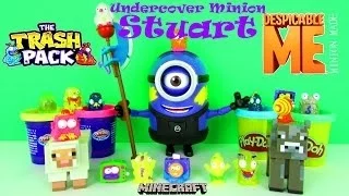 Despicable Me Minion Made Undercover Minion Stuart Figure Funny Toy Review, Thinkway Toys